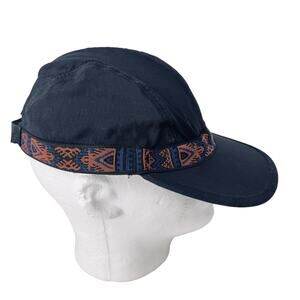 Kavu Organic Cycling Strap cap 3 Panel Medium Black Nylon Adjustable Hiking Hat